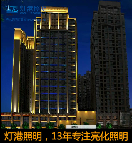 福建戶外大功率防水小區(qū)外墻橋梁戶外防水led線條燈led洗墻燈led投光燈led路燈夜景效果-燈港照明